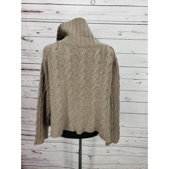 Eddie Bauer tan wool button down Shawl collar cardigan‎ sweater - Picture 12 of 13